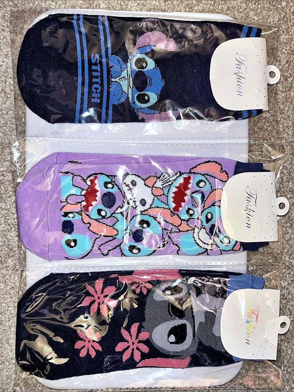 Stance Stitch Character Socks 3-Pack Purple & Black NWT